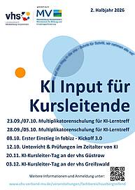 KI-Schulungsangebote für vhs-Kursleitungen